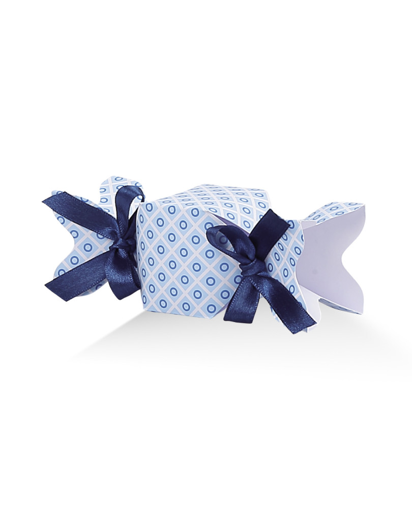 Caramella Quadratini celesti cerchi blu