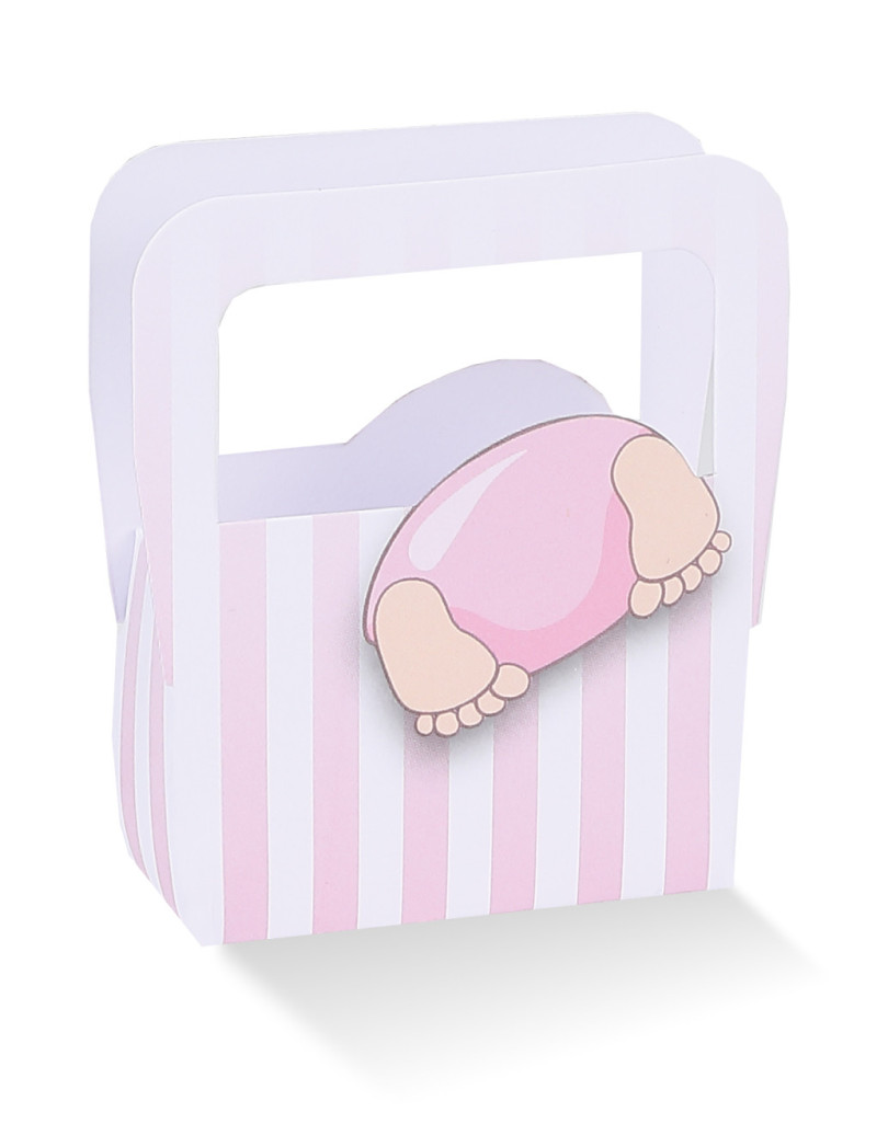 Borsa con Bimba con testa dentro Rosa