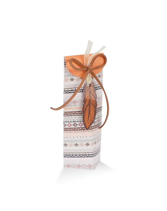 New Vogue Style Marrone/Arancio complete di piume