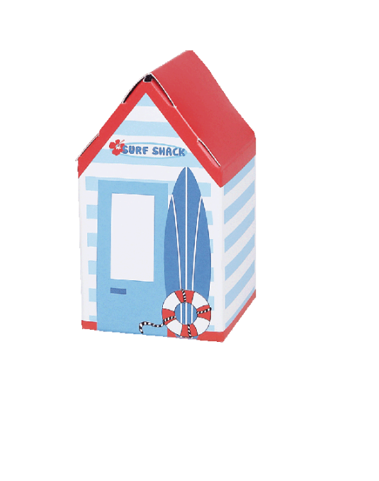 Cabine doghe celeste, tetto Rosso