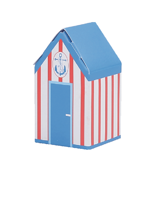 Cabine doghe rosse, tetto blu