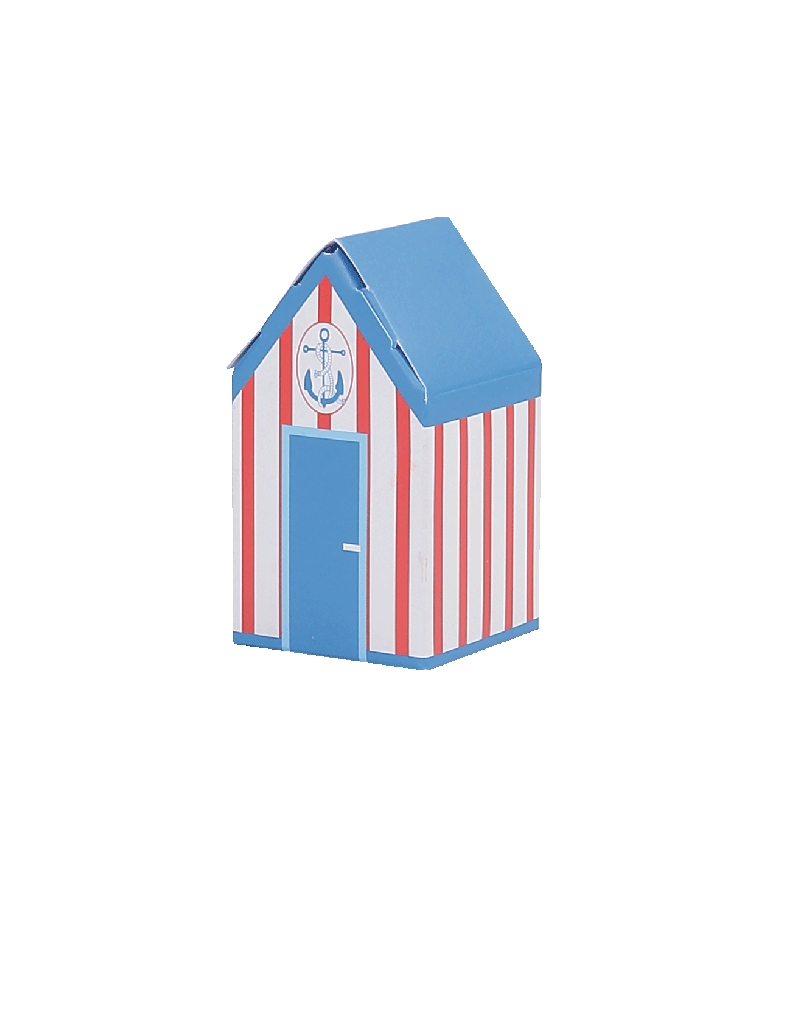 Cabine doghe rosse, tetto blu