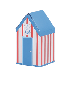 Cabine doghe rosse, tetto blu
