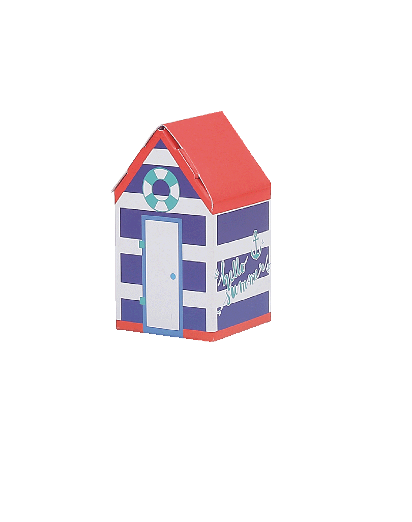 Cabine doghe blu, tetto rosso