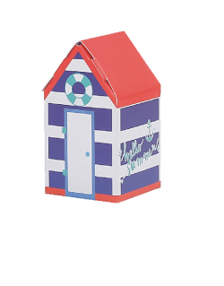 Cabine doghe blu, tetto rosso