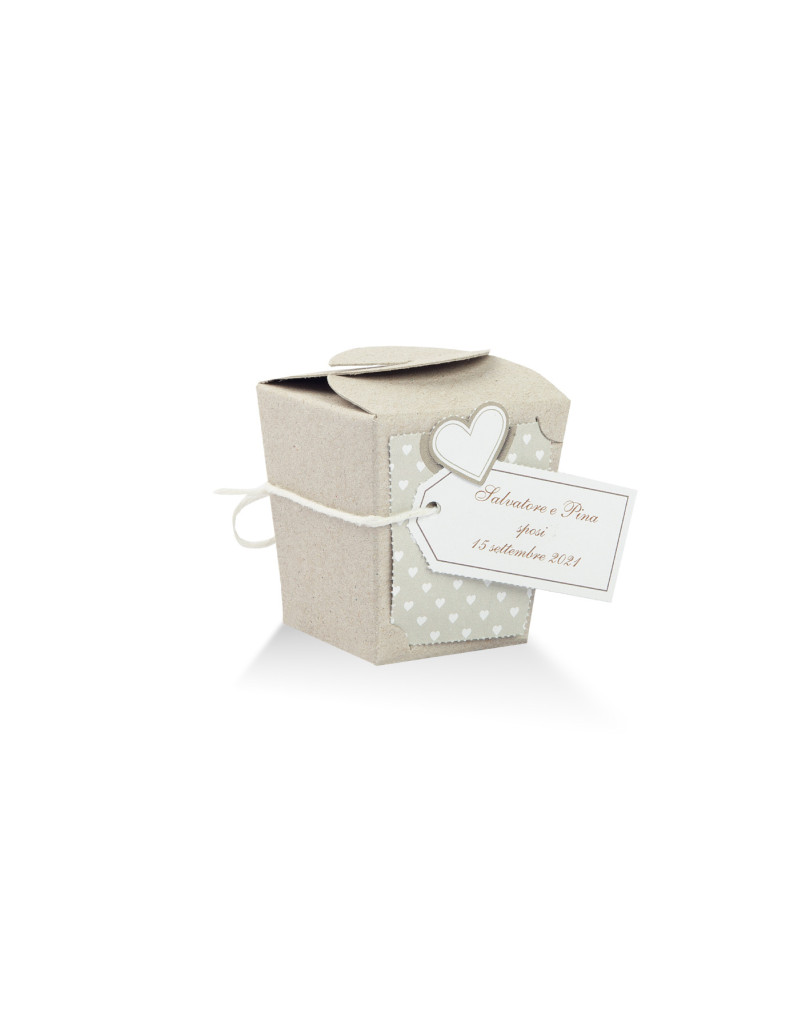 Scatolina Wedding Piccola completa di targhetta personalizzabile