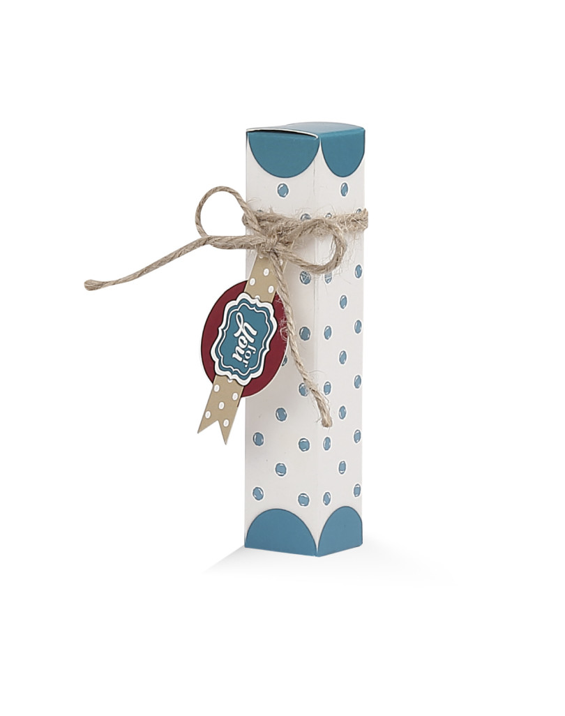 Astuccio Pois Oceano con targhettina