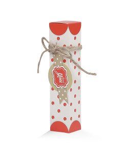 Astuccio Pois Rosso con targhettina