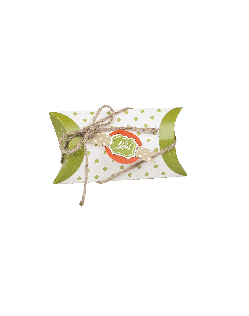 Bustina grande Pois Verde con targhettina