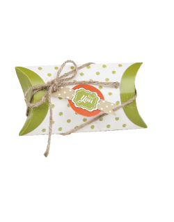 Bustina grande Pois Verde con targhettina