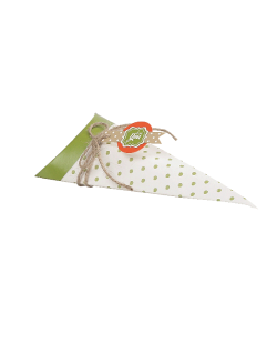 Cono Pois Verde con Targhettina