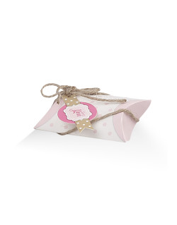 Bustina piccola Pois Rosa con targhettina