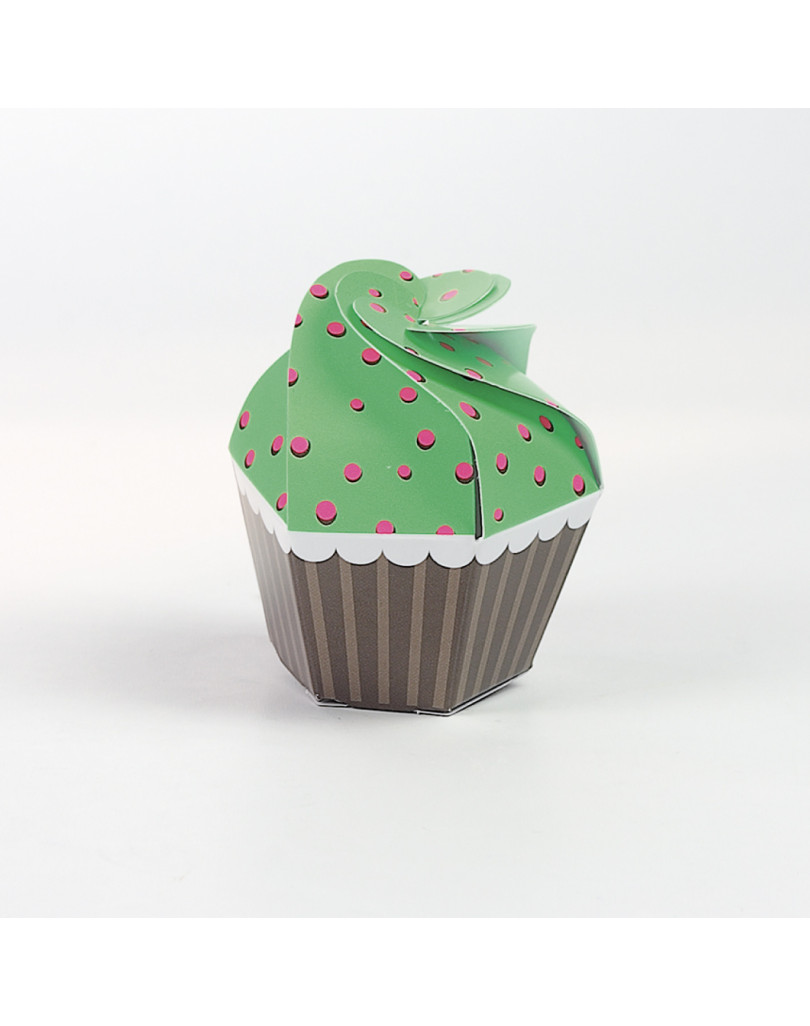 Cupcake verde/fuxia