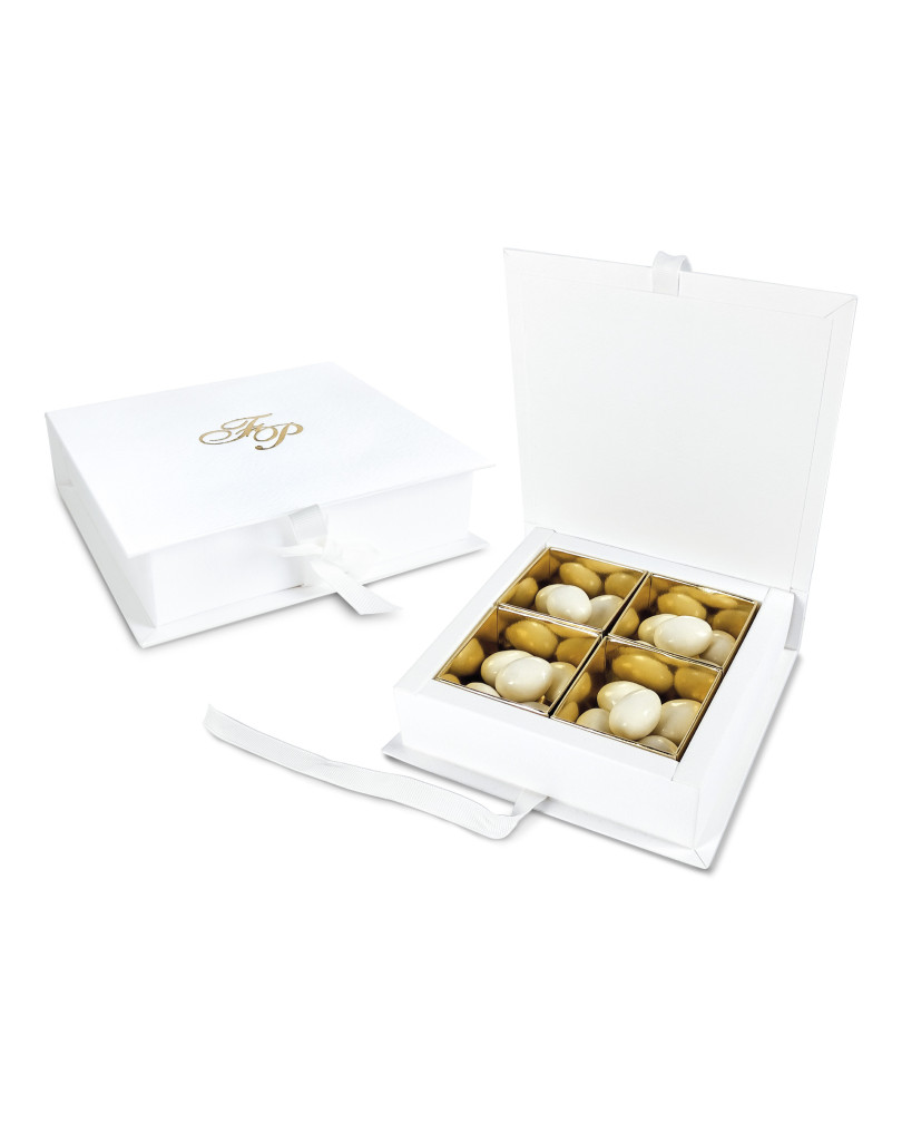 Astuccio album di colore bianco, personalizzabile