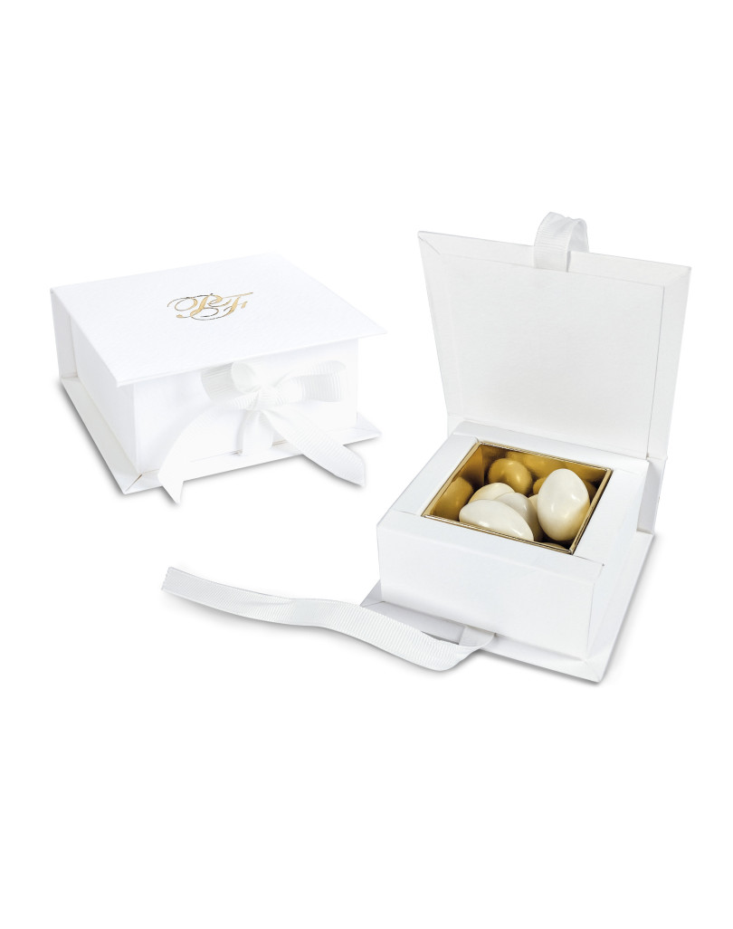 Astuccio album di colore bianco, personalizzabile