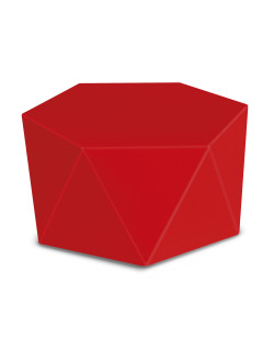 Astuccio Prisma esagonale grande di colore Rosso