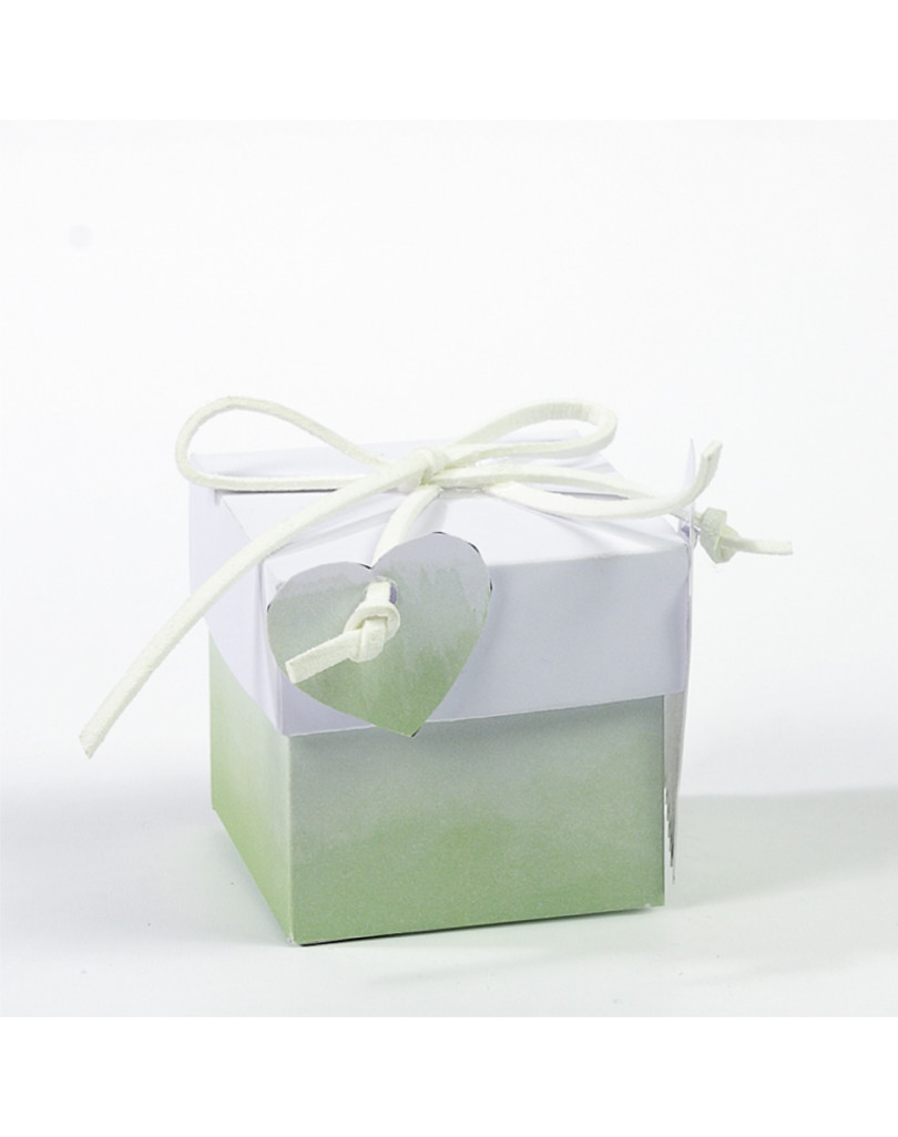 Scatolina fondo e coperchio completa di cuore e bigliettino