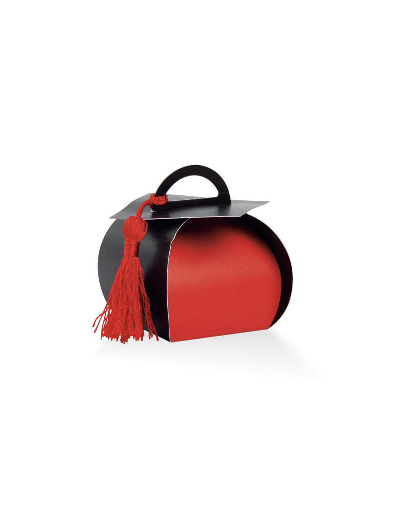 Laurea mini cesto con 20 100 tocco e nappina