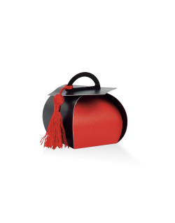 Laurea mini cesto con 20 100 tocco e nappina