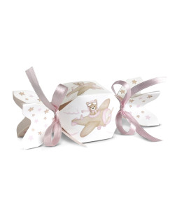 Astuccio Caramella Orsetto Rosa su Aeroplano